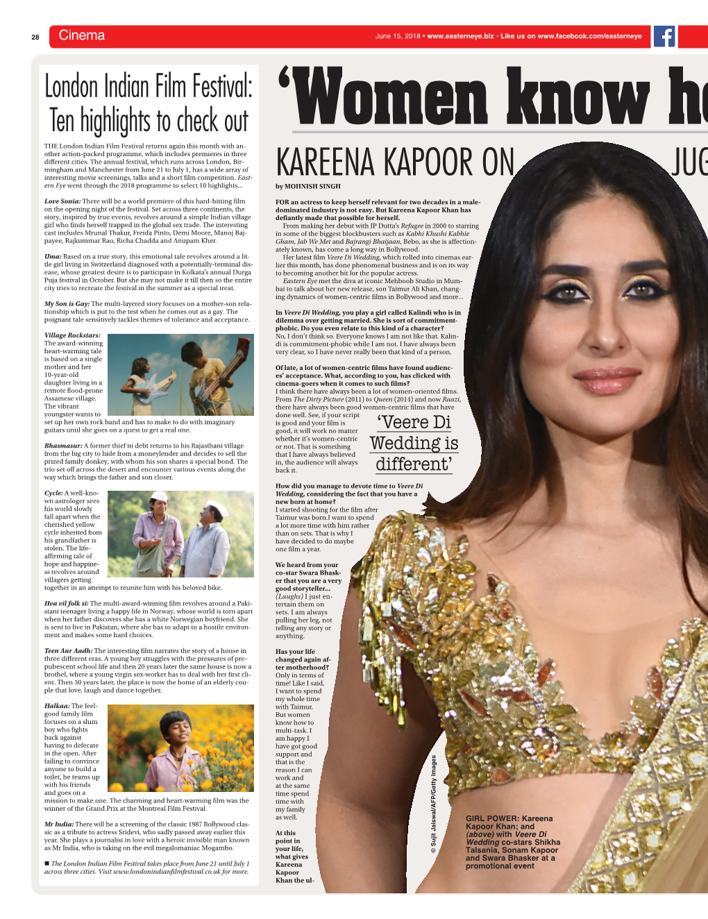 KAREENA KAPOOR on JUGGLING MOVIE LIFE with FAMILY TIME Ern Eye Went Through the 2018 Programme to Select 10 Highlights