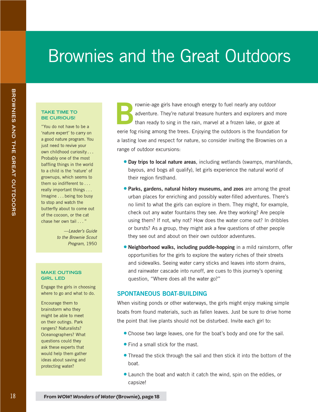 Brownies and the Great Outdoors BROWNIES and the GREATBROWNIES and the OUTDOORS