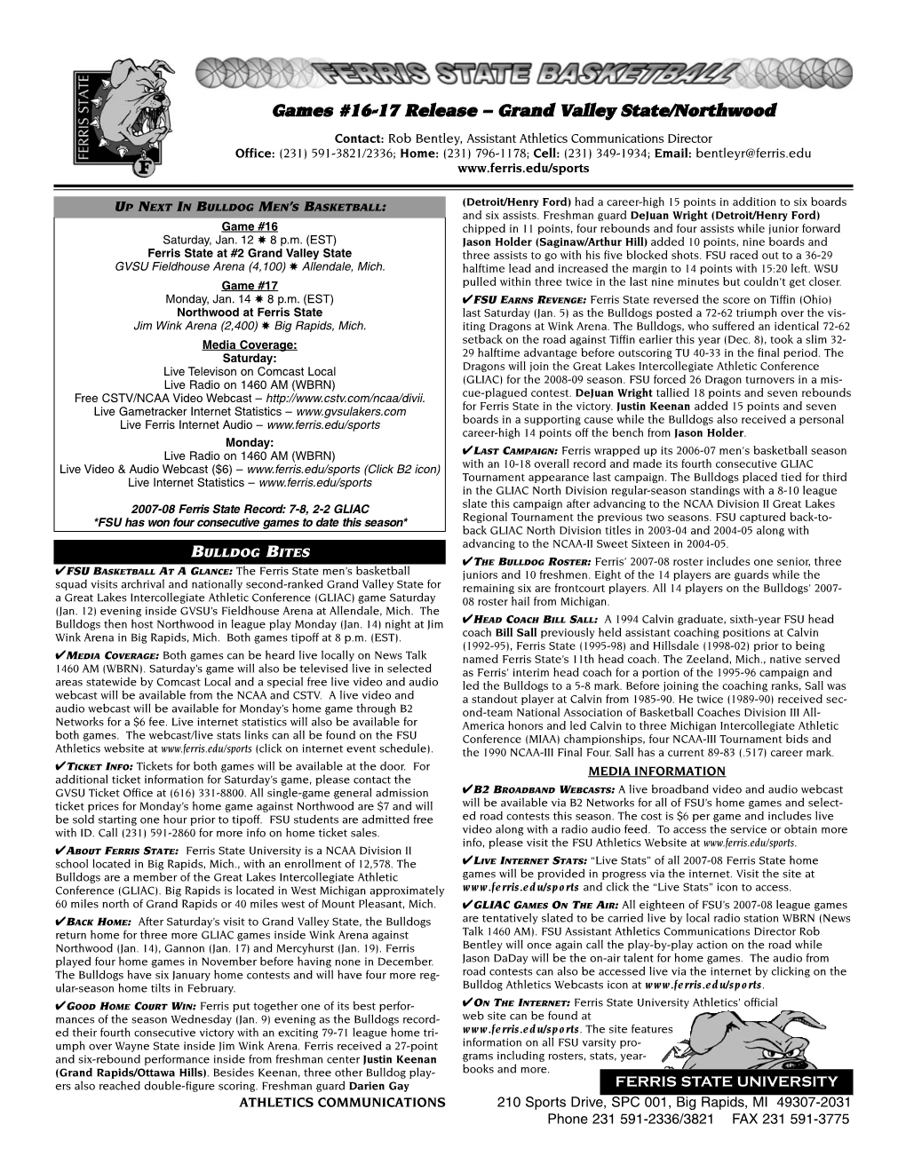 2007-08 MBB Game Notes:MBB Notes 0405 B.Qxd.Qxd