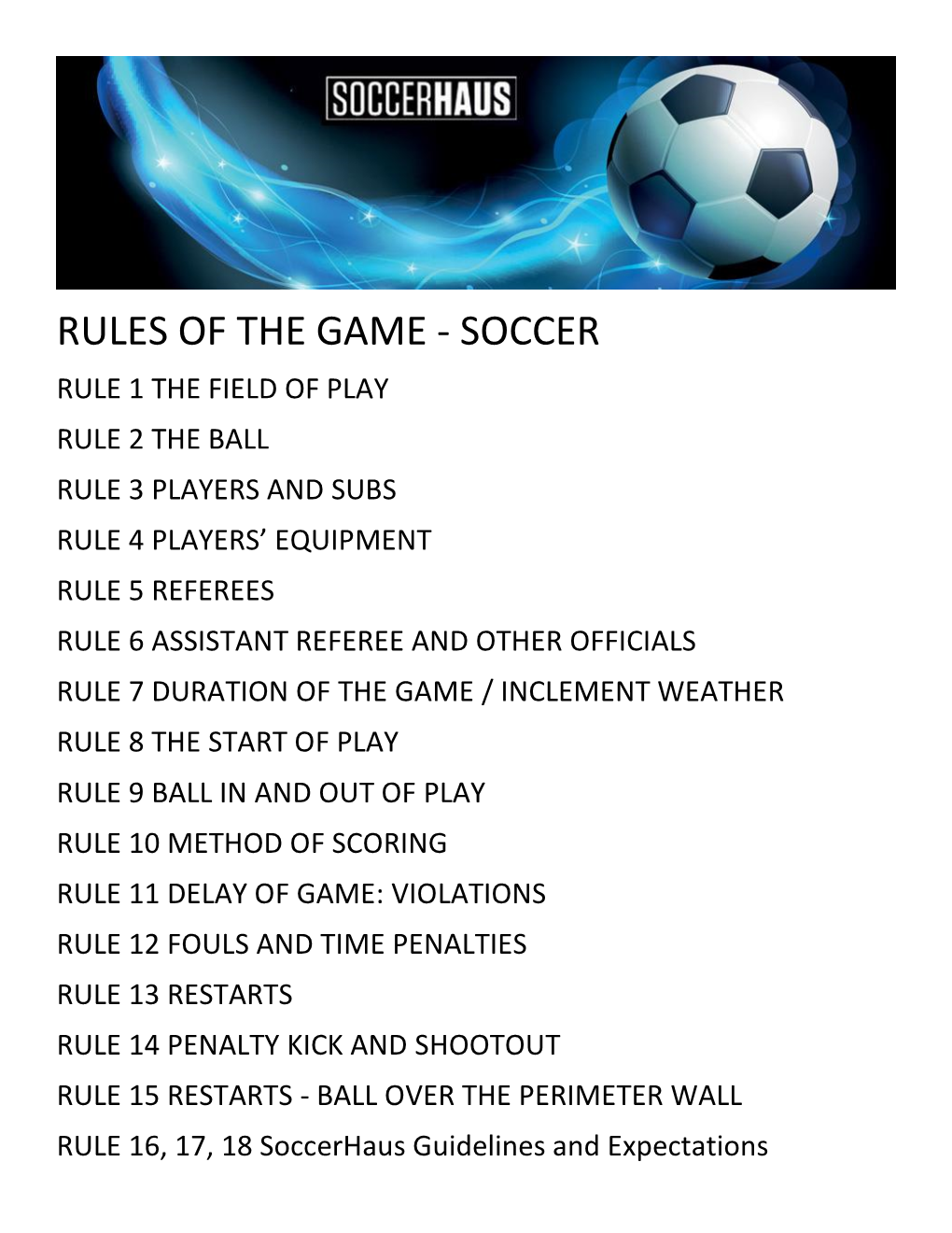 Rules of the Game