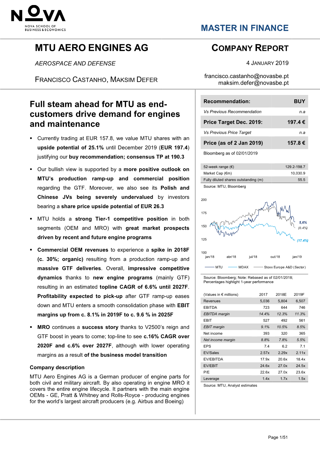 Mtu Aero Engines Ag Company Report