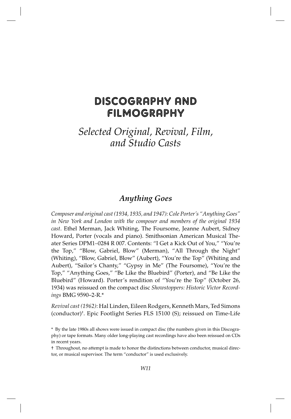 Discography and Filmography