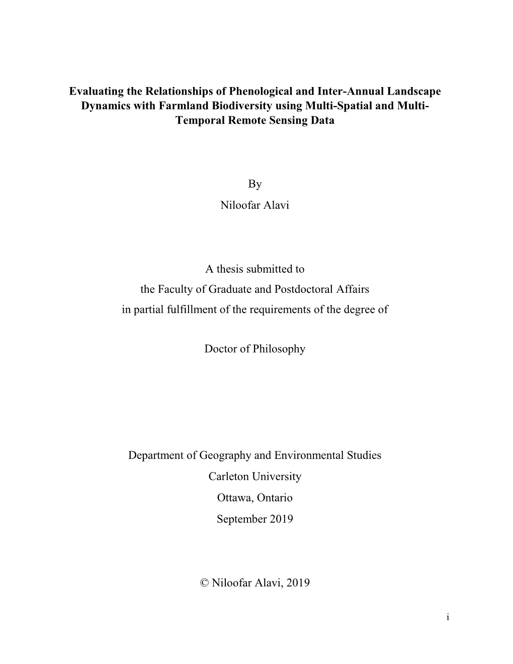 Evaluating the Relationships of Phenological and Inter-Annual