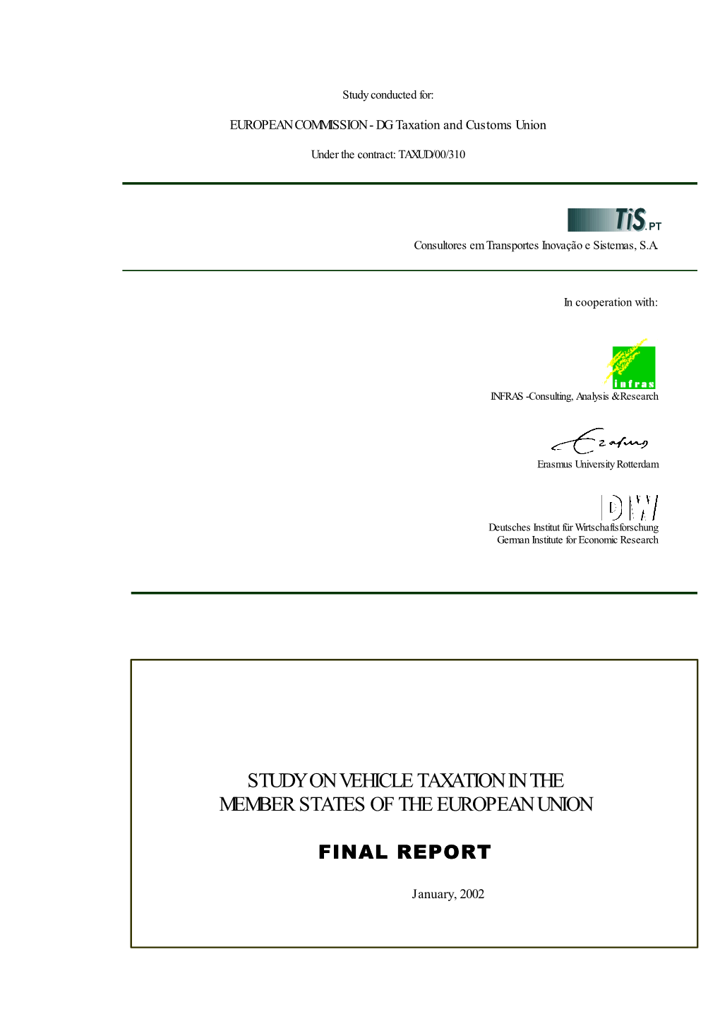 Study on Vehicle Taxation 2002