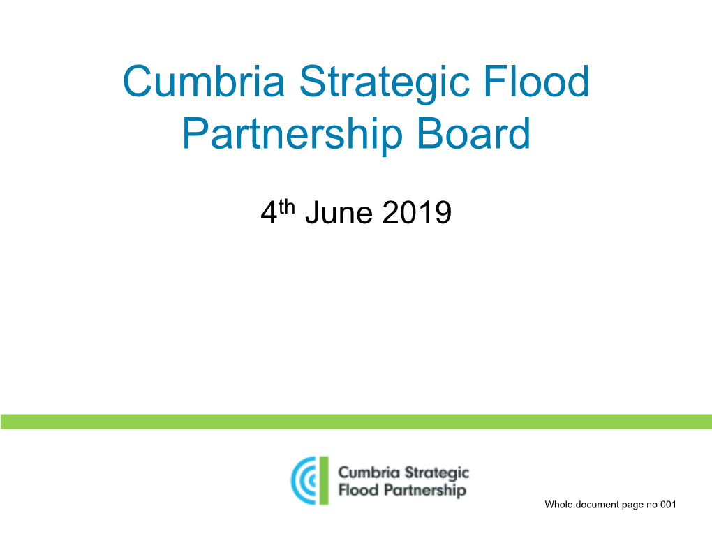 Cumbria Strategic Flood Partnership Board