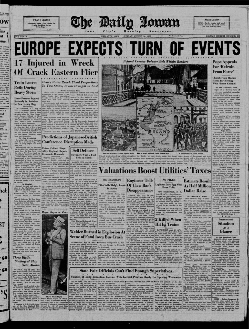 Daily Iowan (Iowa City, Iowa), 1939-08-20
