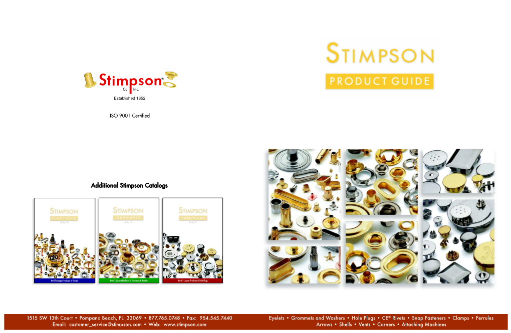 Additional Stimpson Catalogs
