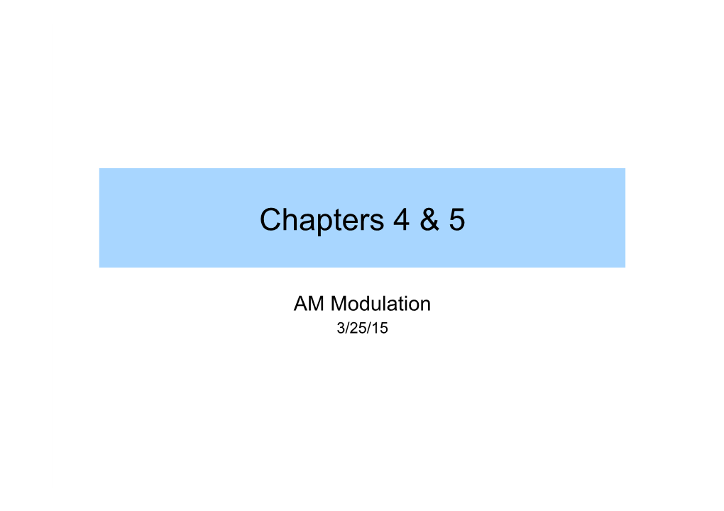 AM Modulation 3/25/15