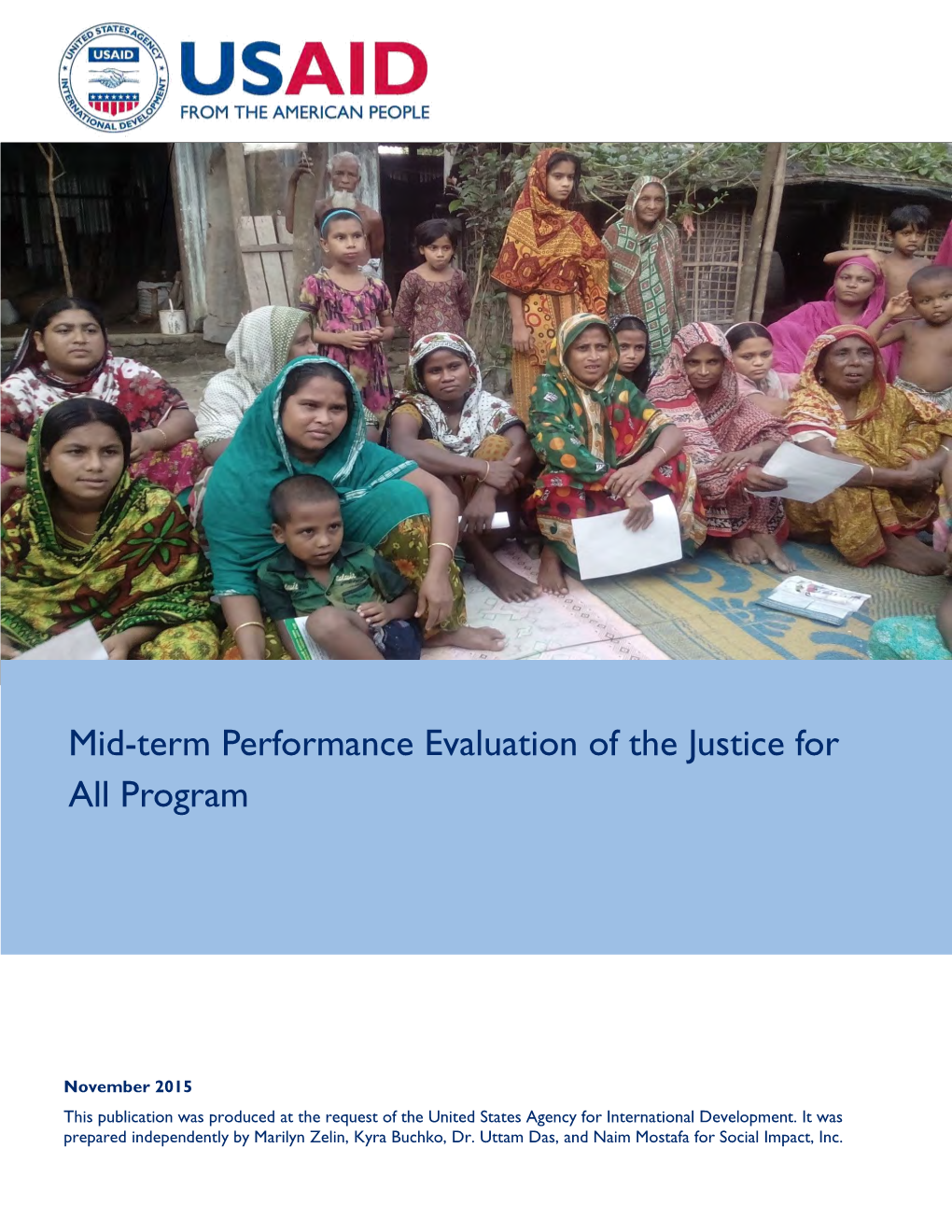 Mid-Term Performance Evaluation of the Justice for All Program