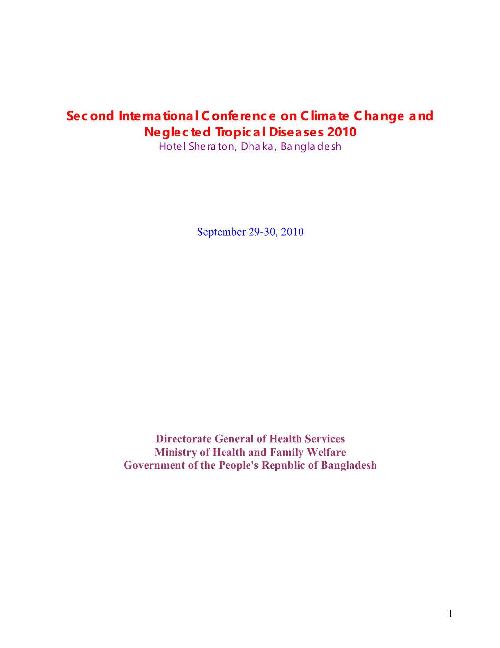 Impact of Climate Change 2010