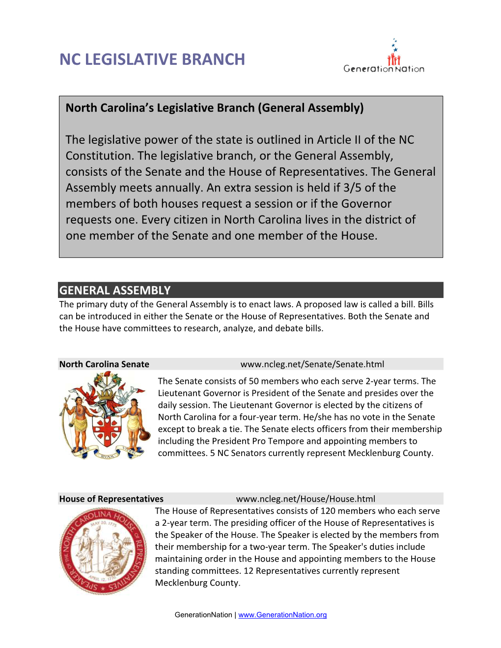 Nc Legislative Branch