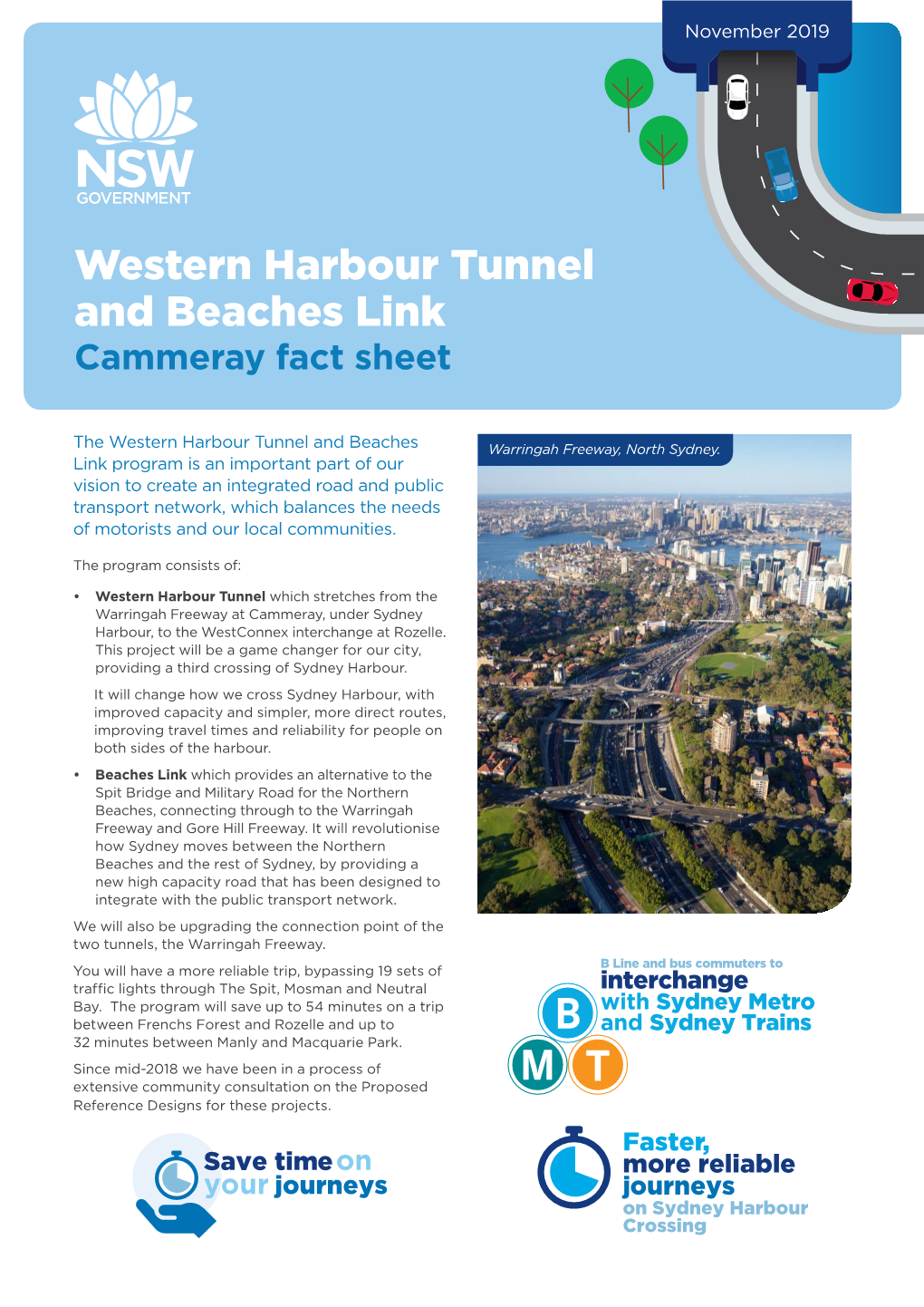 Western Harbour Tunnel and Beaches Link Cammeray Fact Sheet