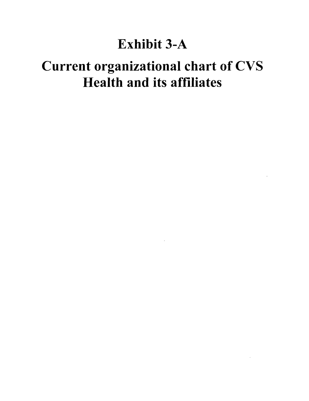 Exhibit 3-A Current Organizational Chart of CVS Health and Its Affiliates L.1111Edll.D.11!.1112-7-2017