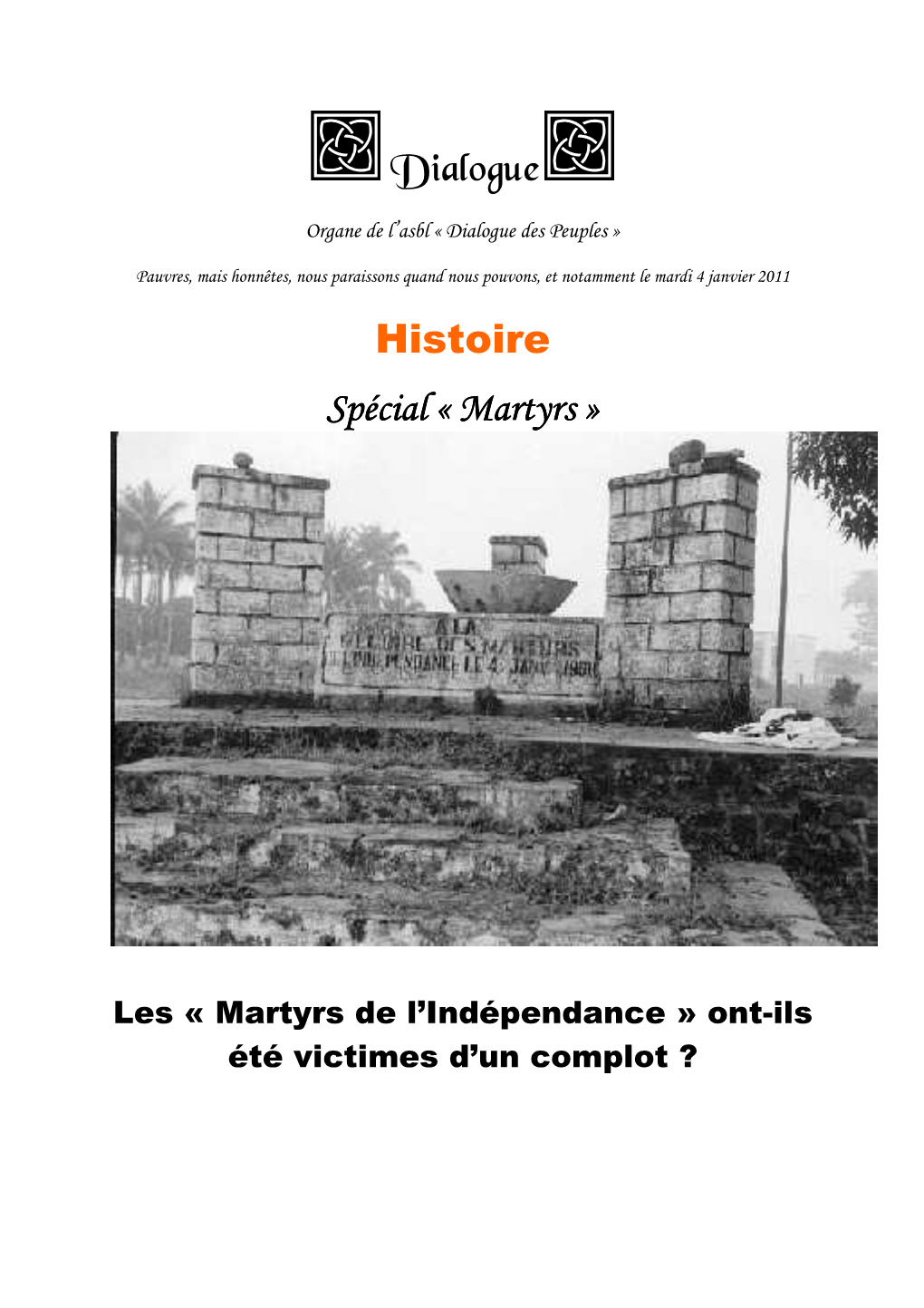 Histoire, Martyrs Du 4 Janvier