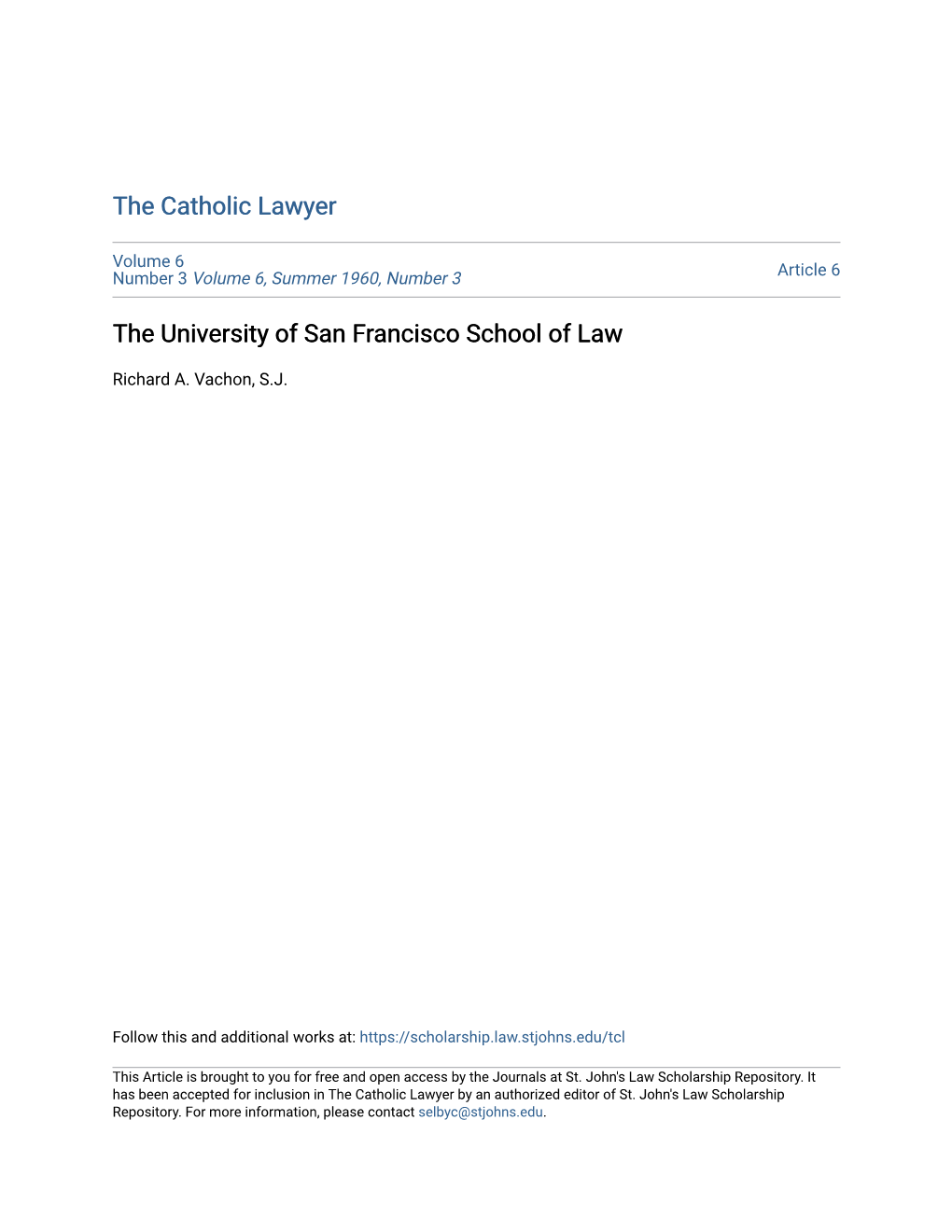 The University of San Francisco School of Law