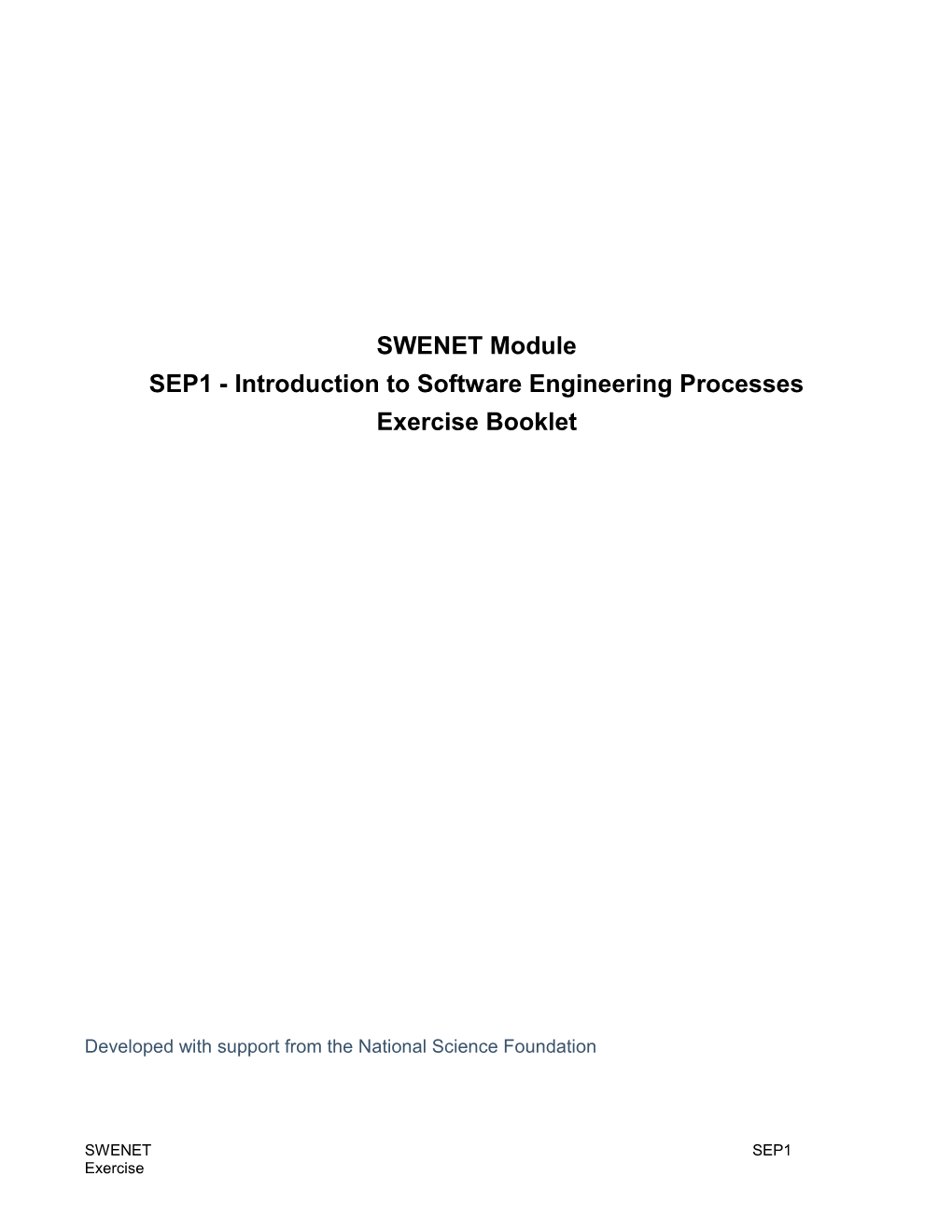 Exercise for the Software Engineering Discipline s1