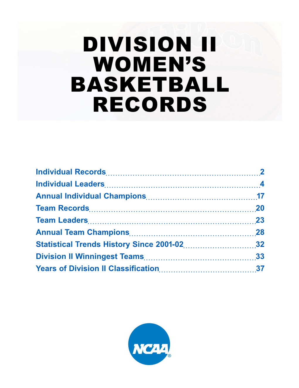 Division Ii Women's Basketball Records