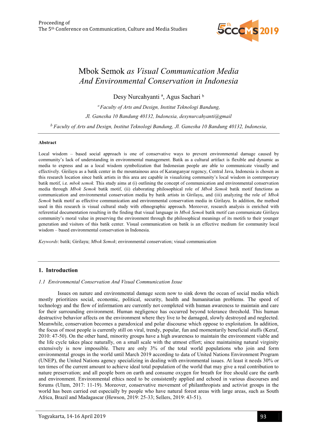 Mbok Semok As Visual Communication Media and Environmental Conservation in Indonesia