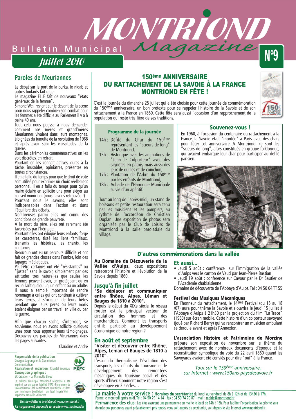 Bulletin Municipal Magazine Juillet 2010 N° 9