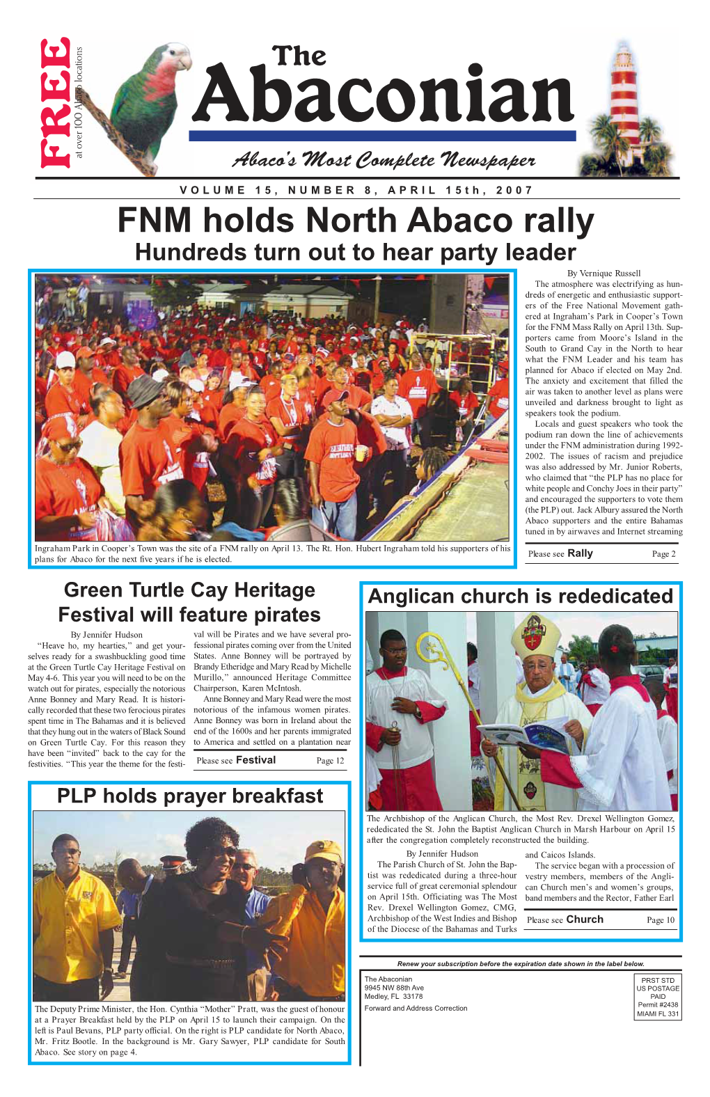 FNM Holds North Abaco Rally