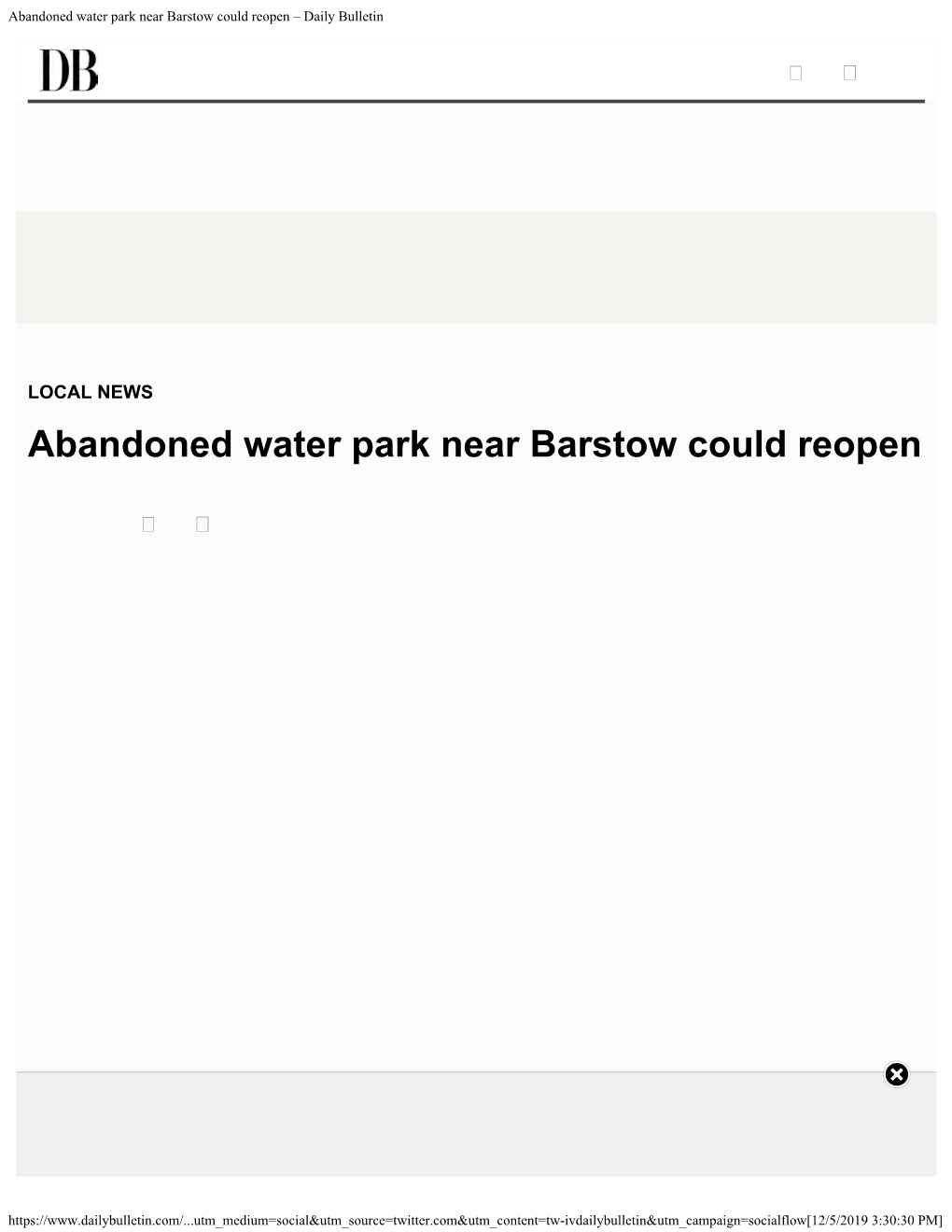 Abandoned Water Park Near Barstow Could Reopen – Daily Bulletin