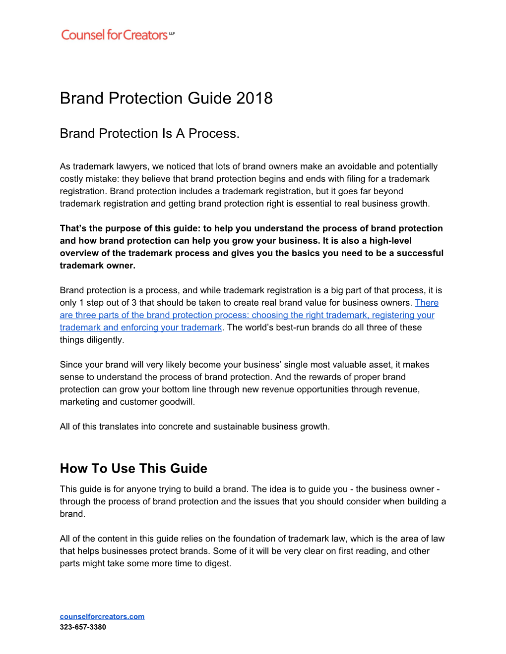 Brand Protection Guide 2018