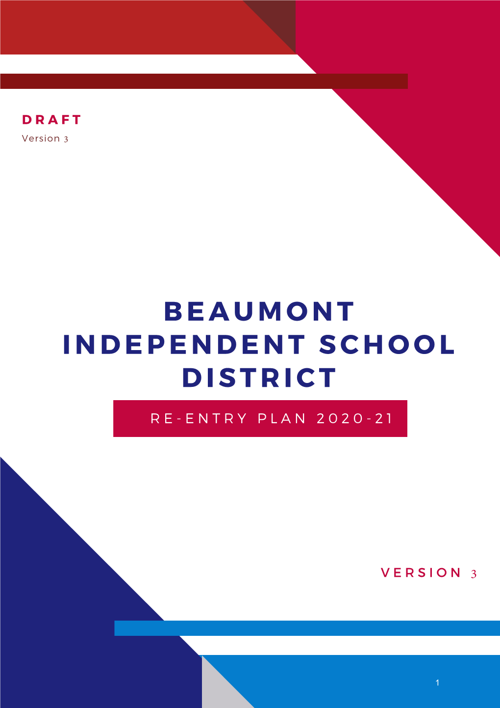 Beaumont Independent School District 2020-2021 Calendar REVISED