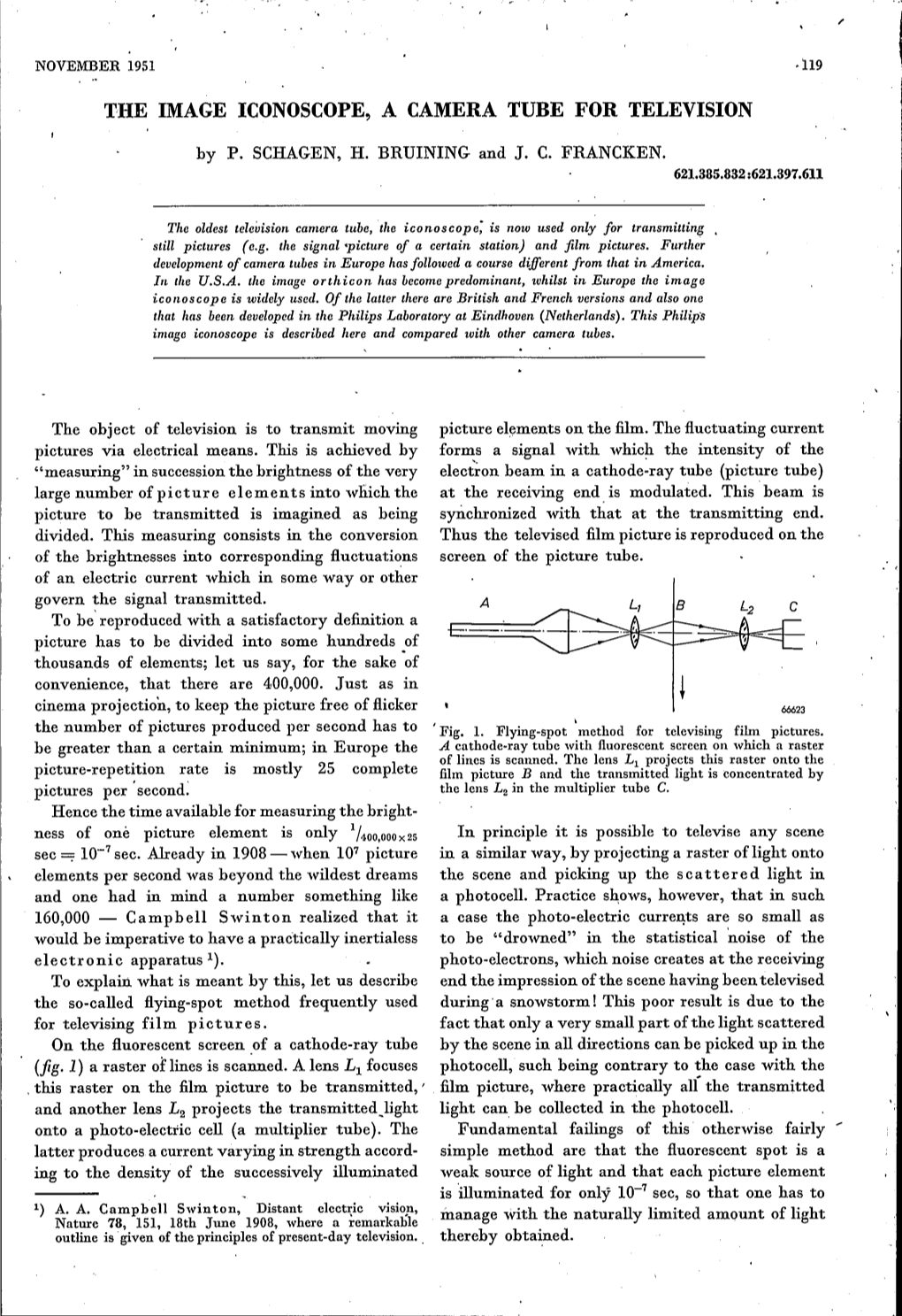 The Image Iconoscope,A Camera Tube for Television