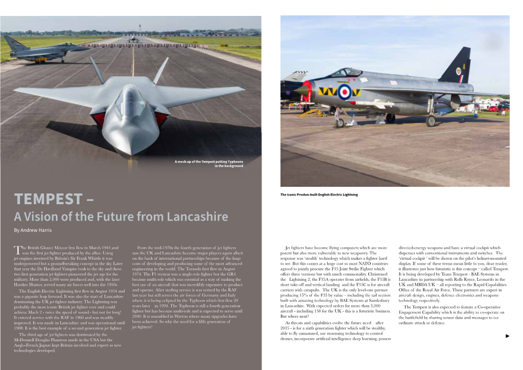 TEMPEST – the Iconic Preston-Built English Electric Lightning a Vision of the Future from Lancashire by Andrew Harris