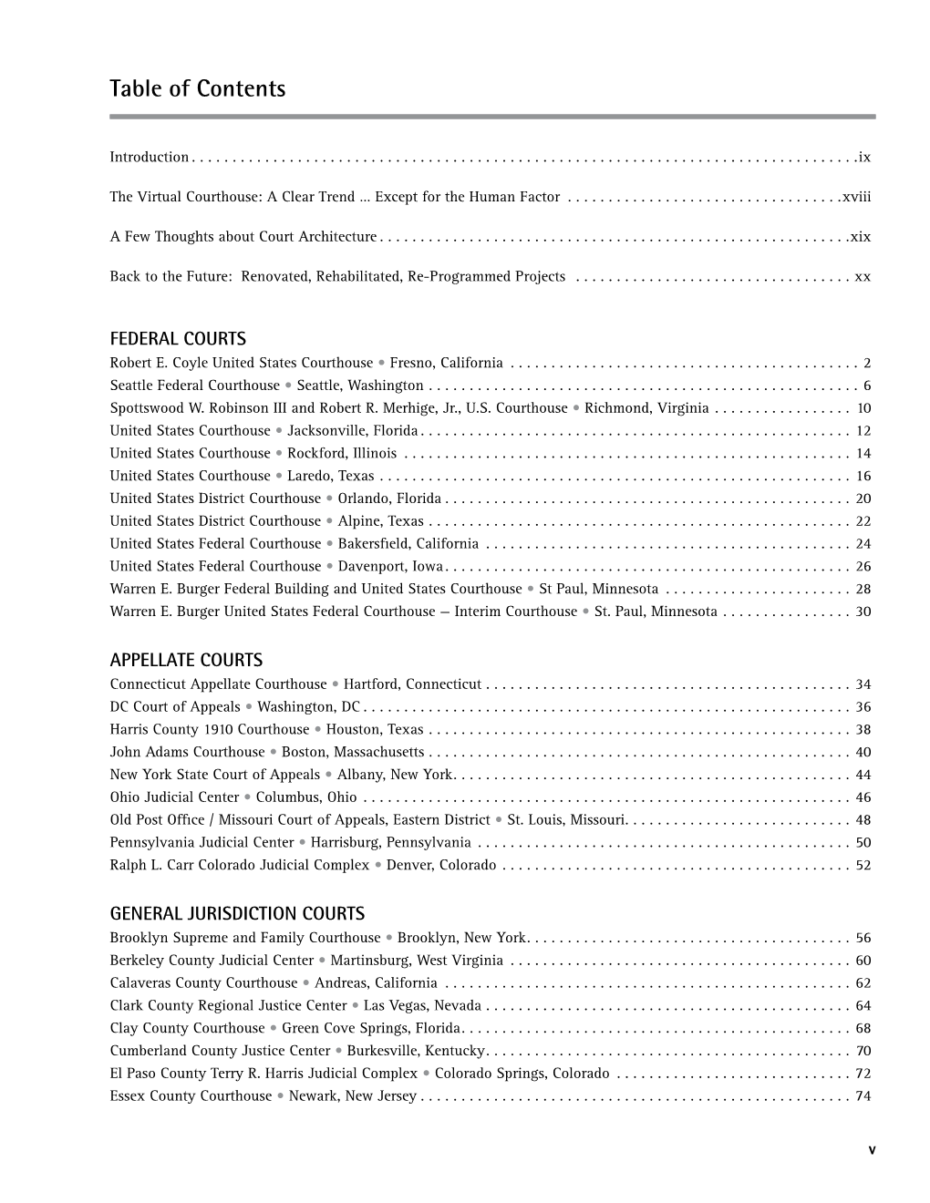 Table of Contents