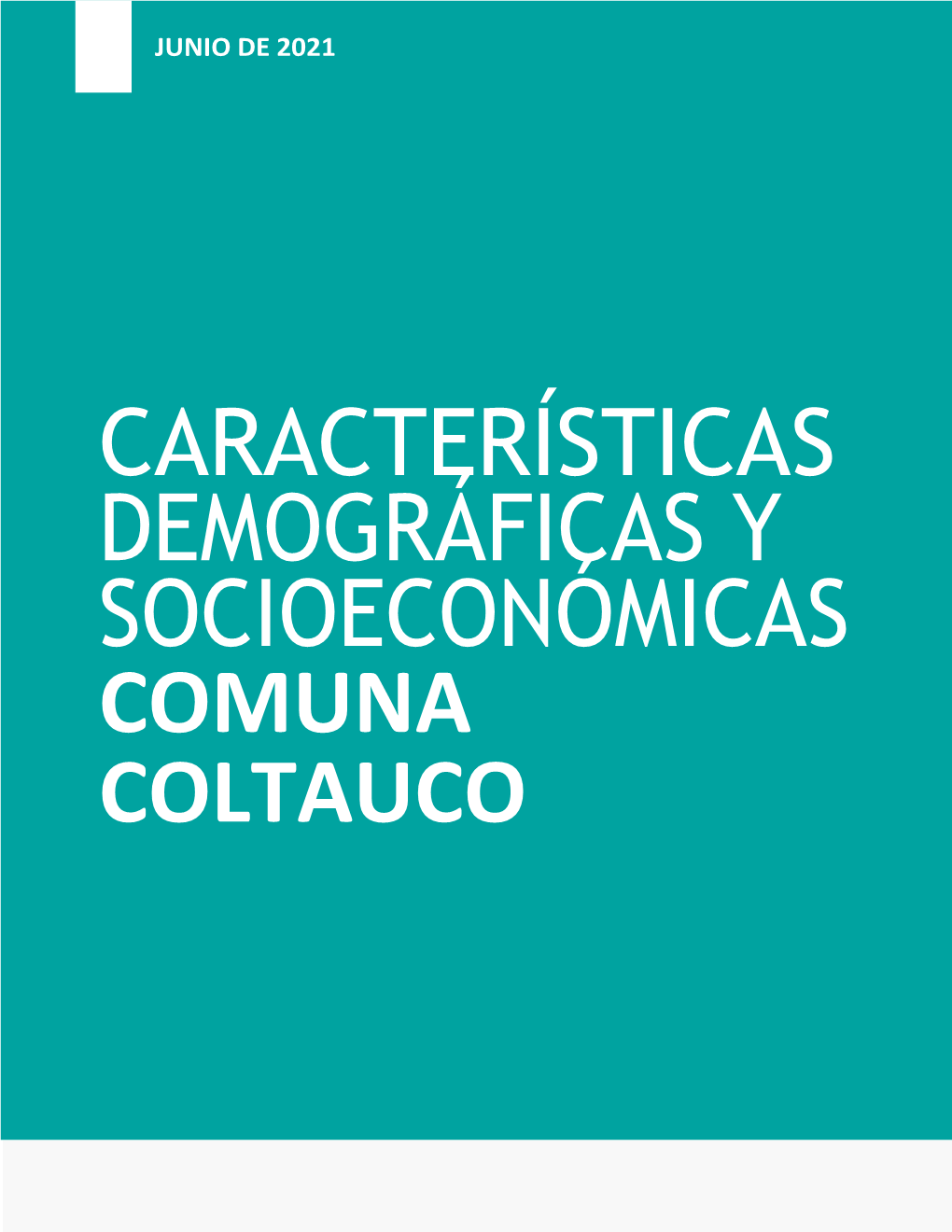 Características Demográficas Y Socioeconómicas Comuna Coltauco