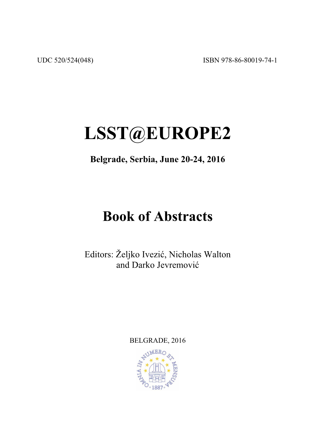 Lsst@Europe2