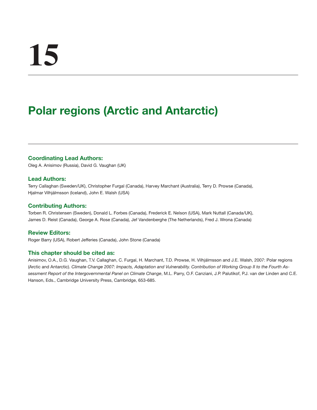 Polar Regions (Arctic and Antarctic)