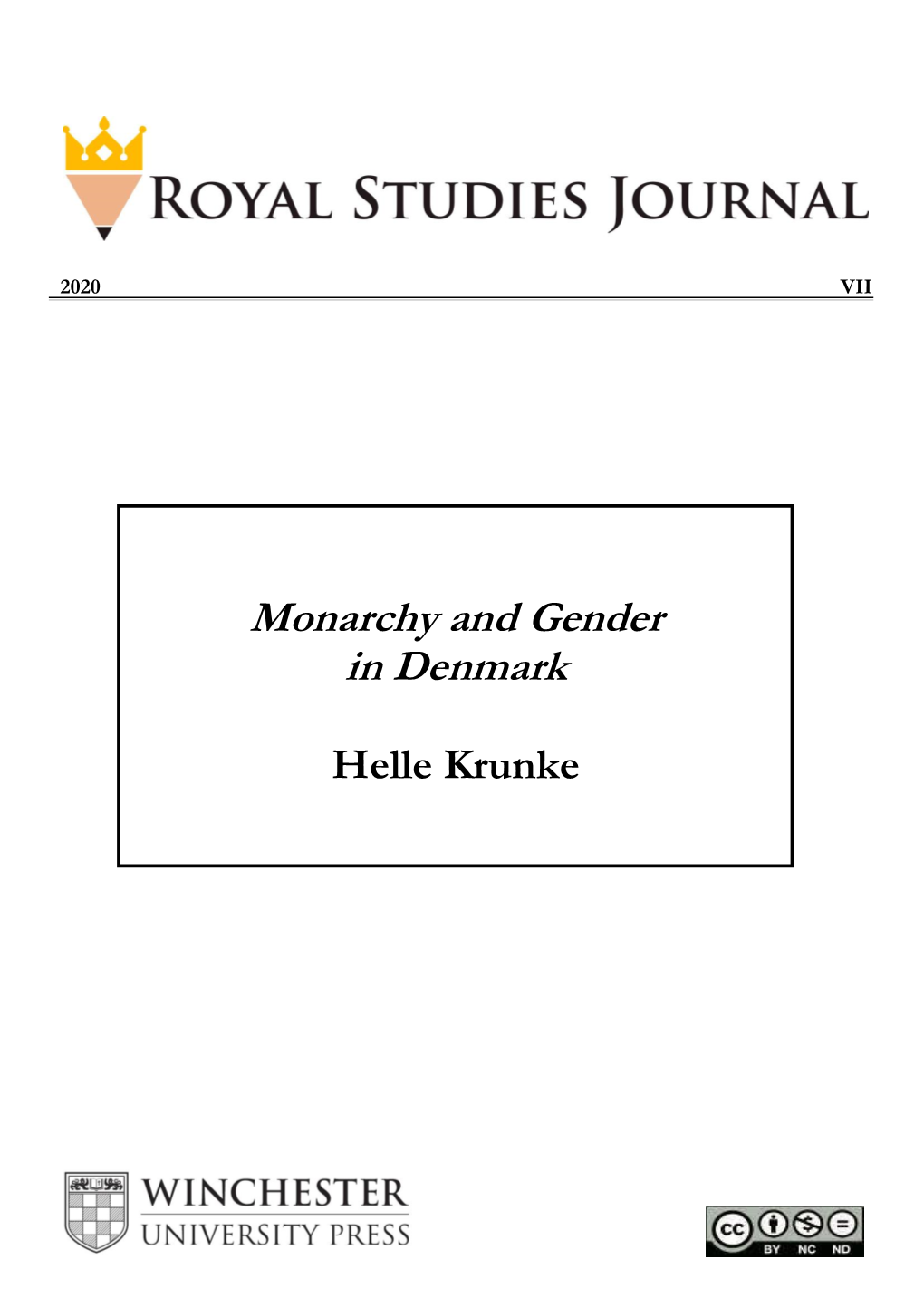 Monarchy and Gender in Denmark