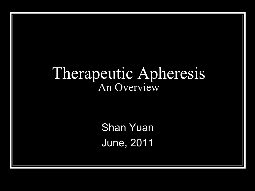 Therapeutic Aphereis