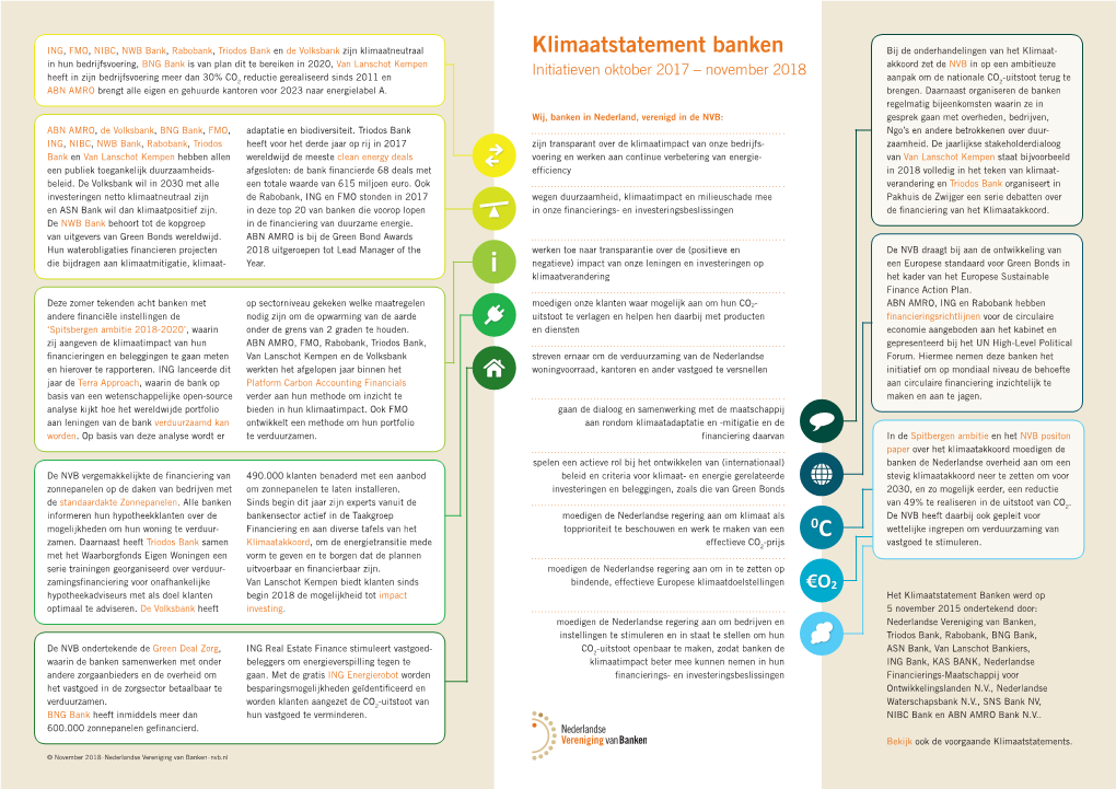 Update Klimaatstatement Banken 2018