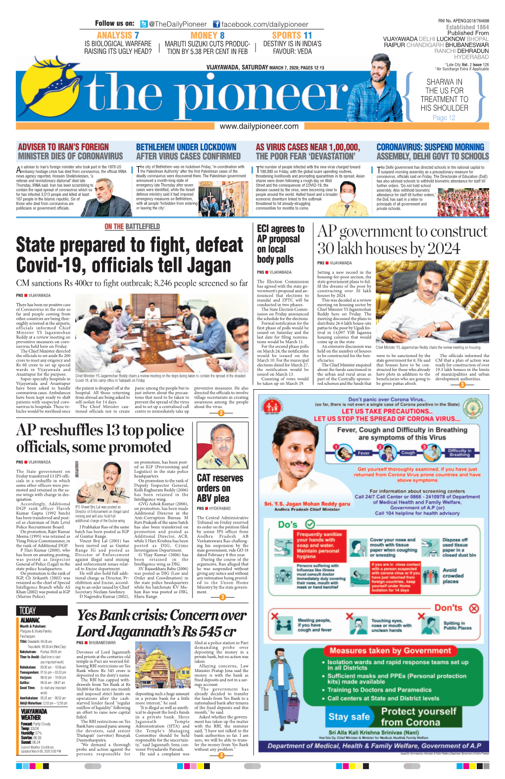 State Prepared to Fight, Defeat Covid-19, Officials Tell Jagan