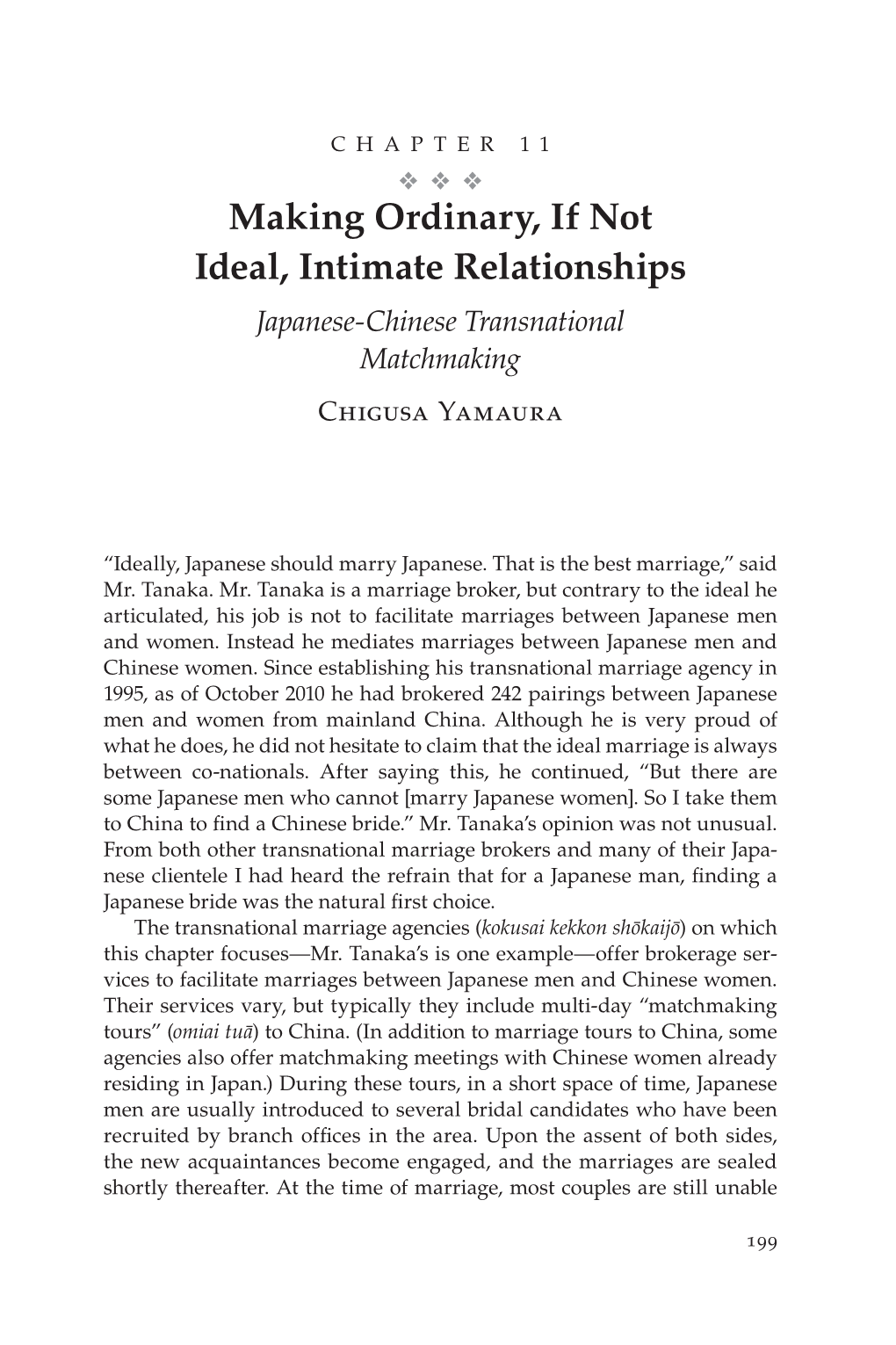 Making Ordinary, If Not Ideal, Intimate Relationships Japanese-Chinese Transnational Matchmaking Chigusa Yamaura