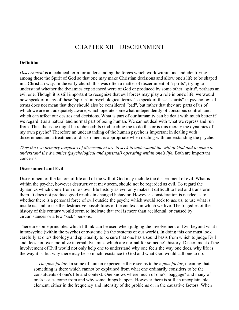 Chapter Xii Discernment