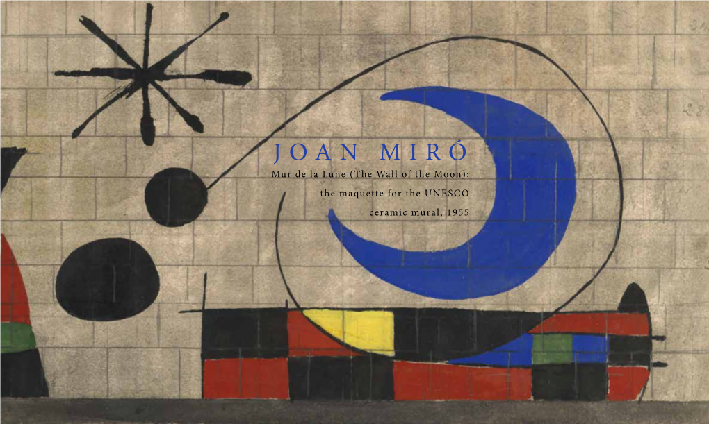 JOAN MIRÓ Mur De La Lune (The Wall of the Moon); the Maquette for the UNESCO Ceramic Mural, 1955