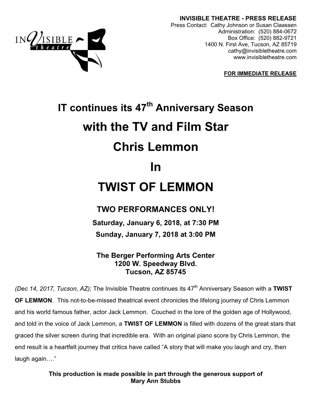 About Chris Lemmon