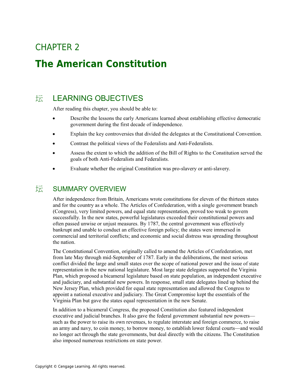 Chapter 2: the American Constitution 35