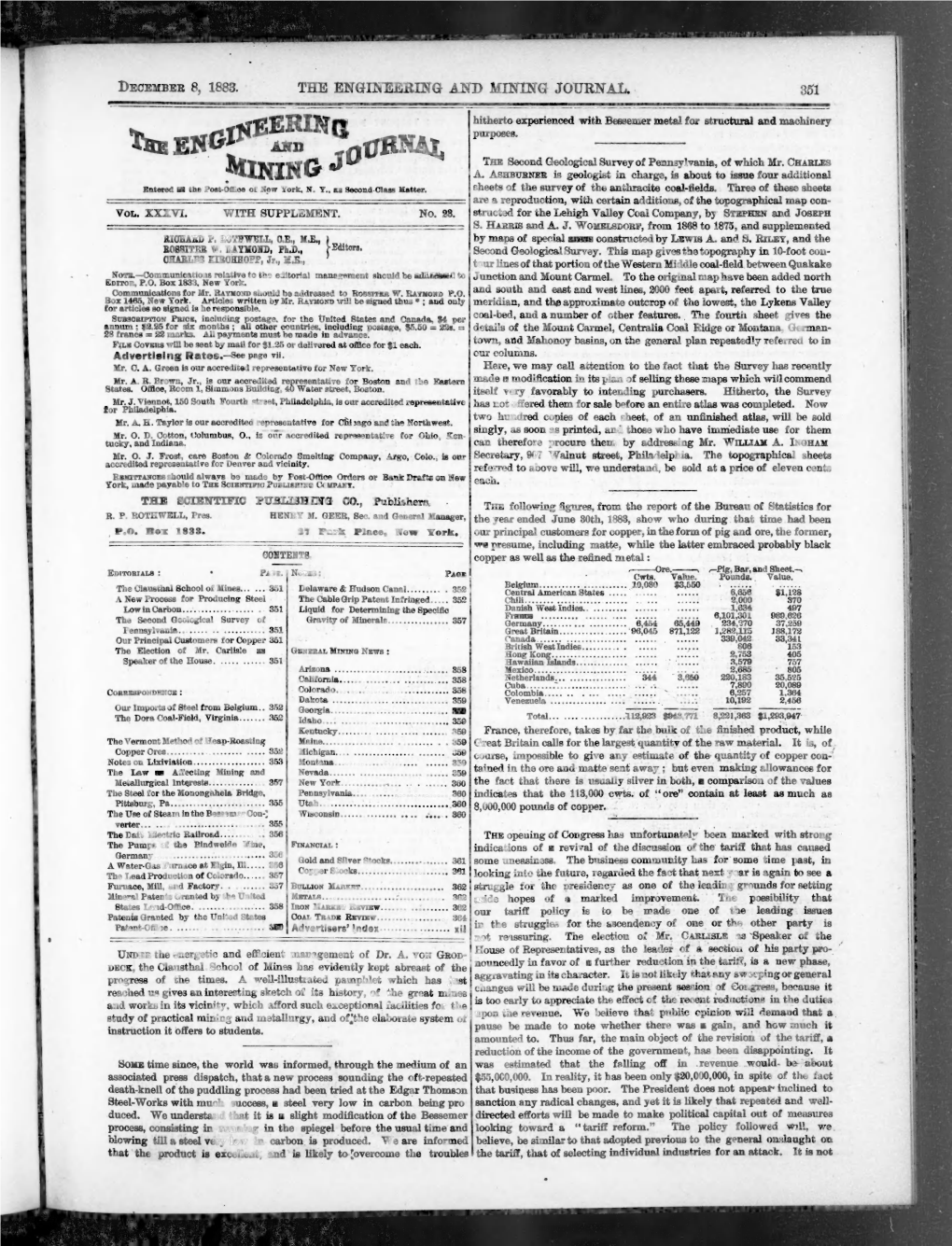 The Engineering and Mining Journal 1883-12-08