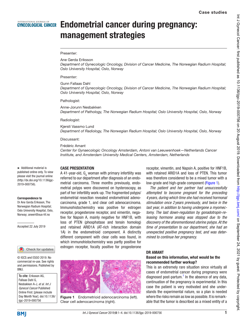 Endometrial Cancer During Pregnancy: Management Strategies