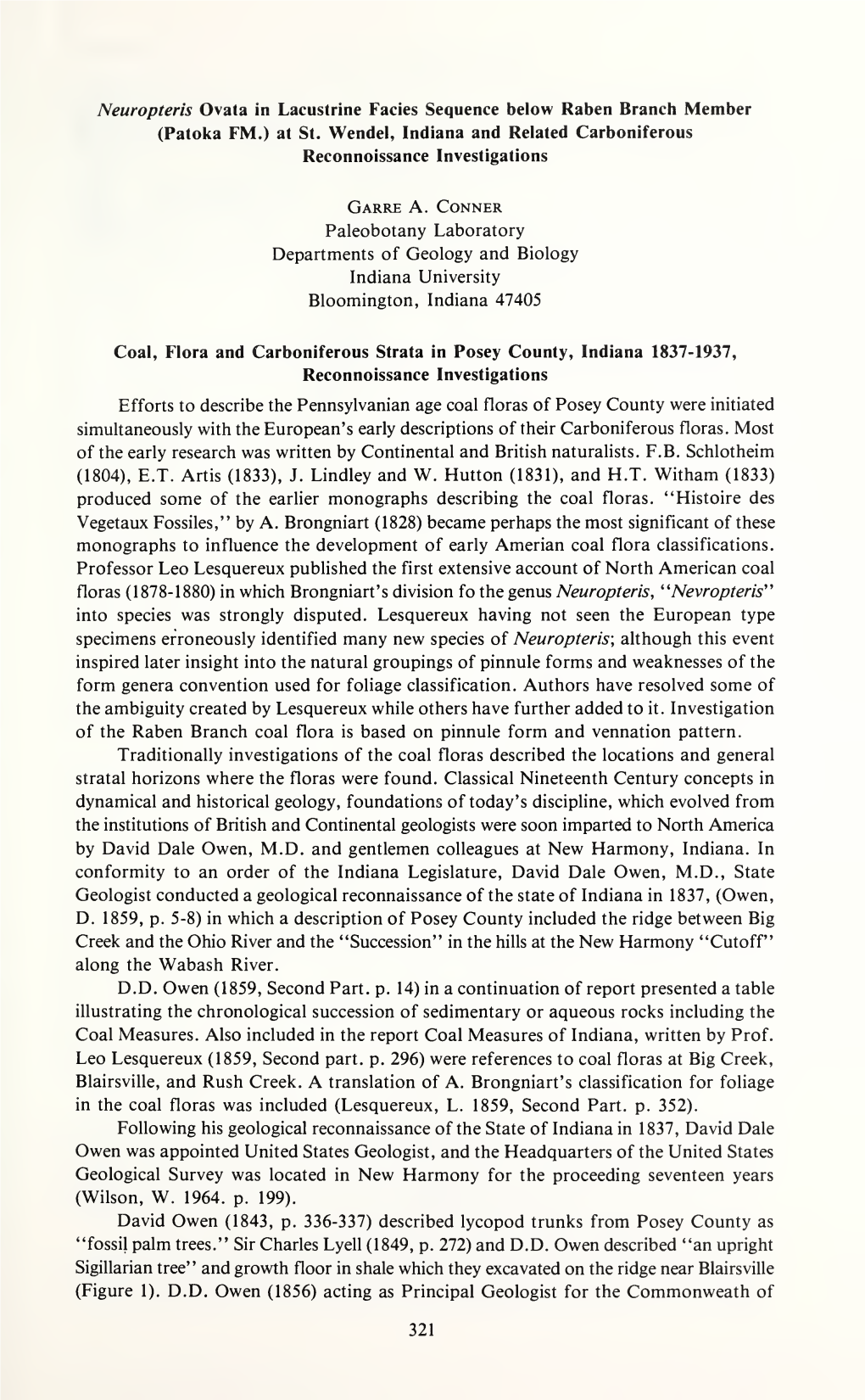 Proceedings of the Indiana Academy of Science