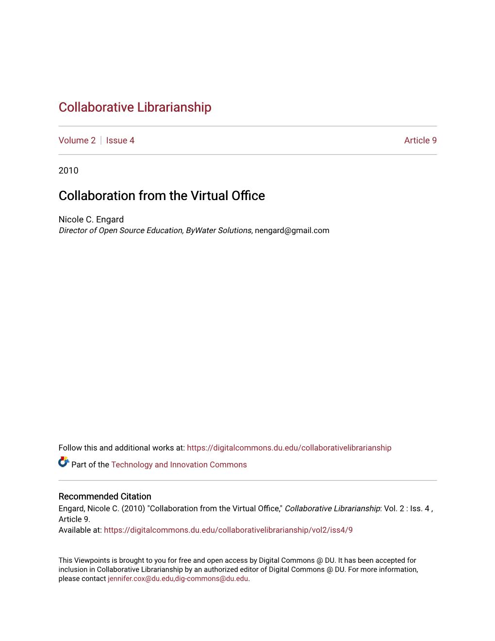 Collaboration from the Virtual Office