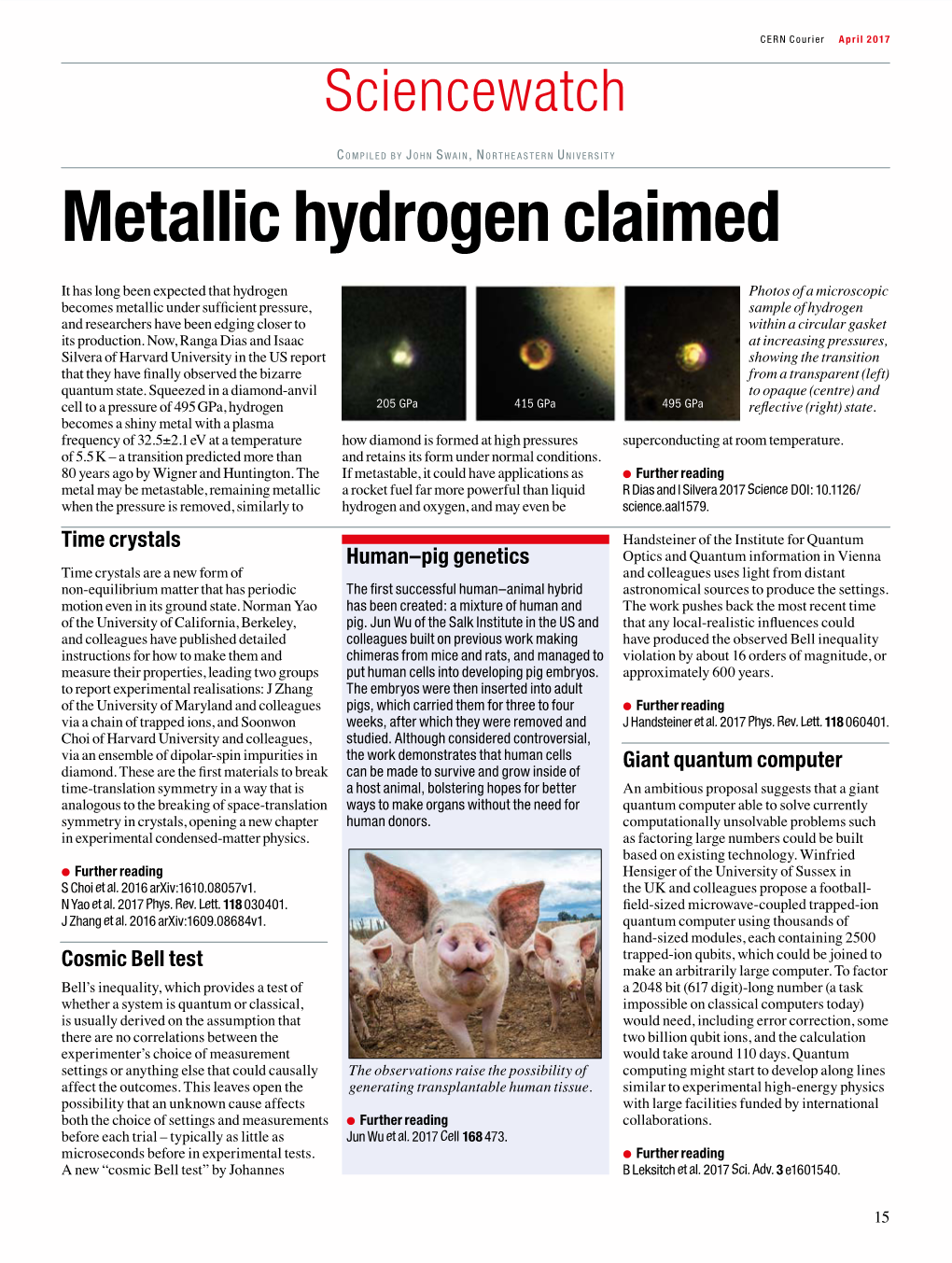 Metallic Hydrogen Claimed