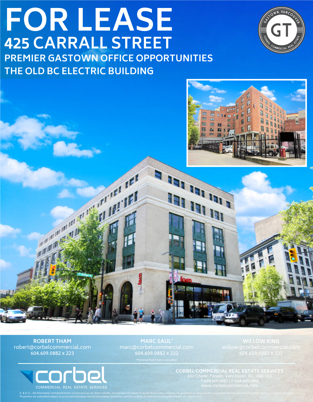 For Lease 425 Carrall Street Premier Gastown Office Leasing