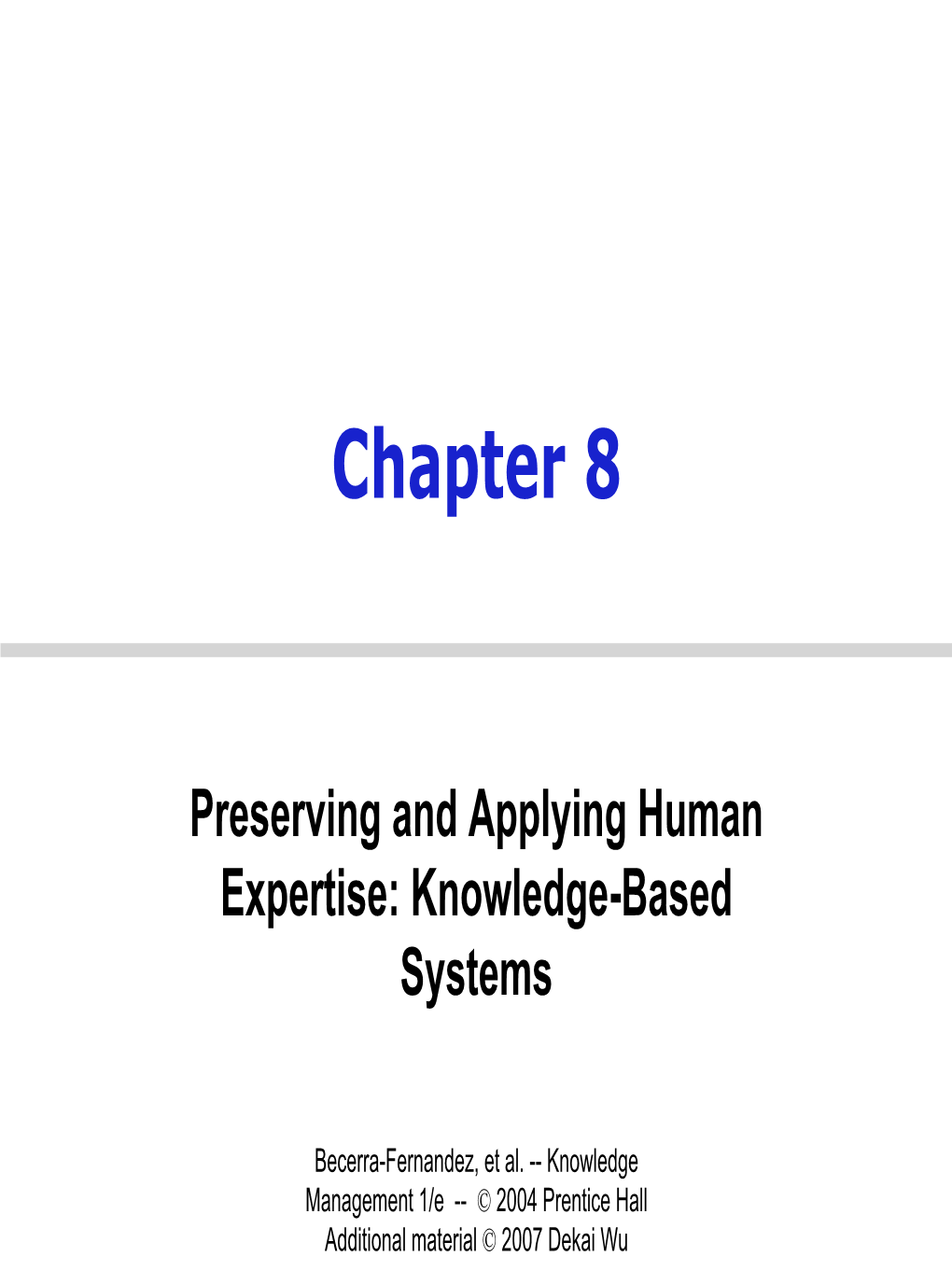 Knowledge-Based Systems