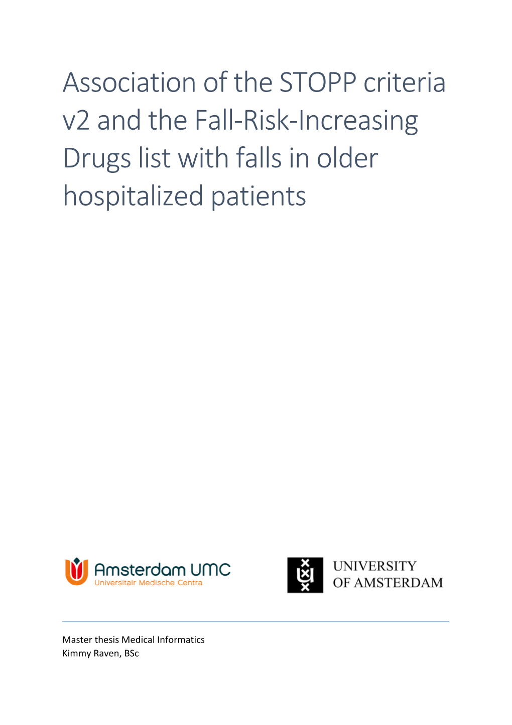 Association of the STOPP Criteria V2 and the Fall-Risk-Increasing Drugs List with Falls in Older Hospitalized Patients